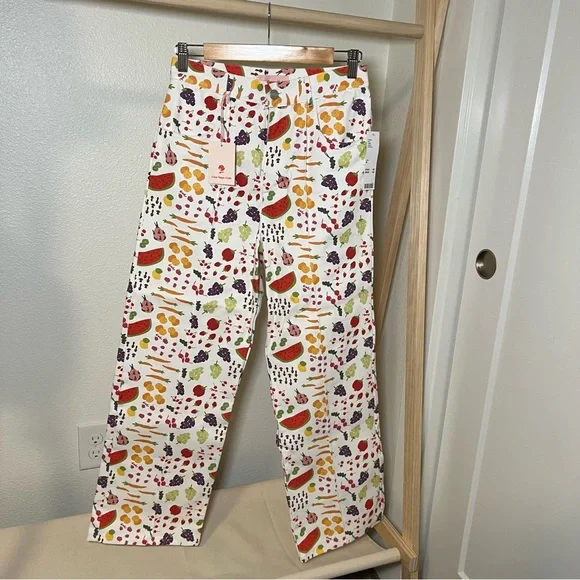 SOLD Lisa says gah farmers market pants jeans fruit print robyn - Picture 2 of 11
